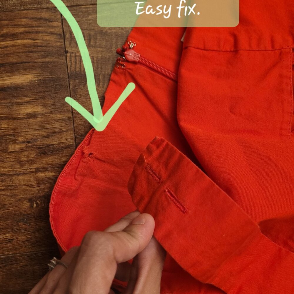 Anthropologie Seen Worn Kept Red Wide Leg Jumpsuit 8 - Picture 9 of 10